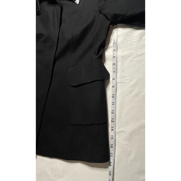 Akris Punto Black Wool Blazer Jacket US 10 Patent Trim Made Switzerland - Picture 11 of 11
